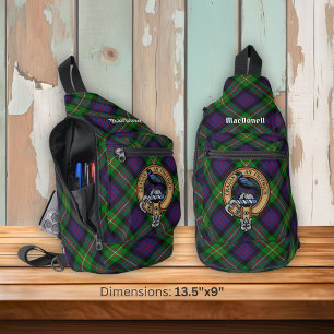 Sac À Bandoulière Clan MacDonell de Glengarry Crête sur Tartan