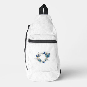 Sac À Bandoulière Coeur bijoux avec papillons Morpho