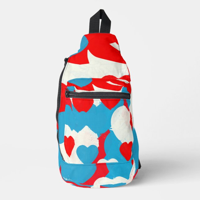 Sac À Bandoulière Coeurs d'amour (Recto)