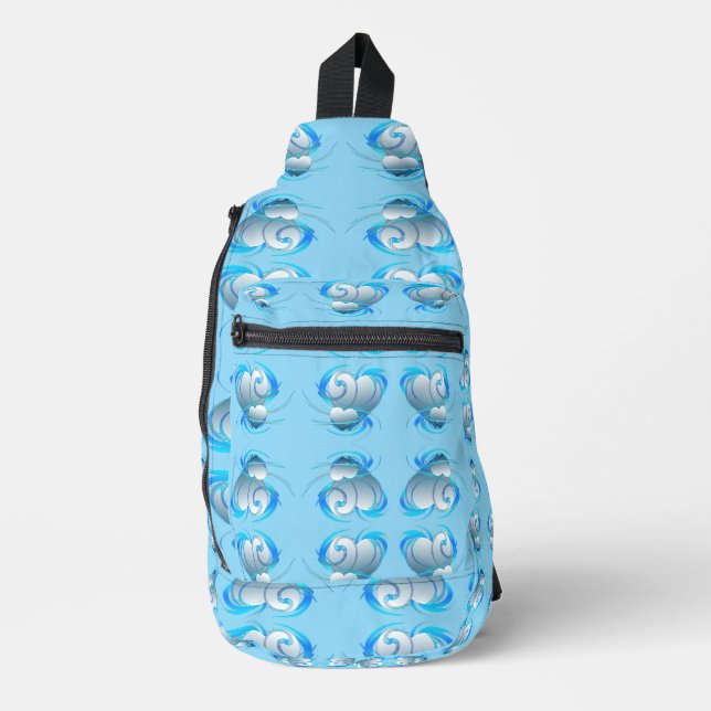 Sac À Bandoulière Coeurs de tourbillon (Recto)