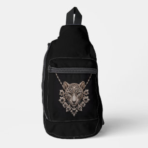 Sac À Bandoulière Collier de luxe en diamants à motif floral léopard