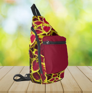 Sac À Bandoulière Coloré Coleus Plante Feuille Floral