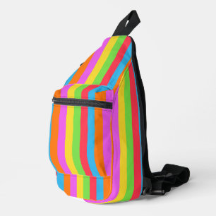 Sac À Bandoulière Coloré Pastel Arc-en-ciel Lignes droites