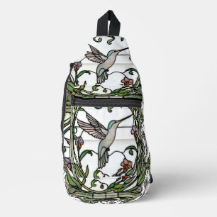 Sac À Bandoulière Conception d'art en verre teinté représentant un c