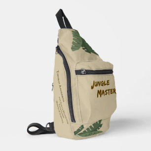 Sac À Bandoulière Conception de lettrage Jungle Master, marron, sabl