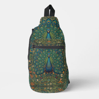 Sac À Bandoulière Conception élégante de paon bohème vintage