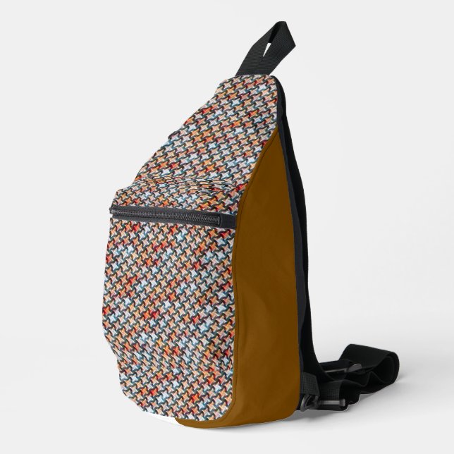 Sac À Bandoulière Conception moderne abstraite de motif numérique 12 (Coin droit)