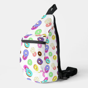 Sac À Bandoulière Cool amusant beignets colorés motif blanc