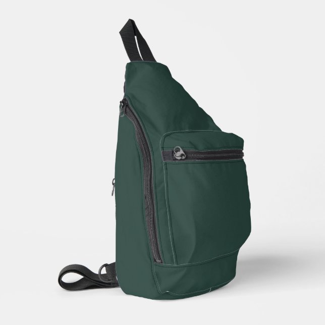Sac À Bandoulière Couleur solide vert chasseur (Coin gauche)