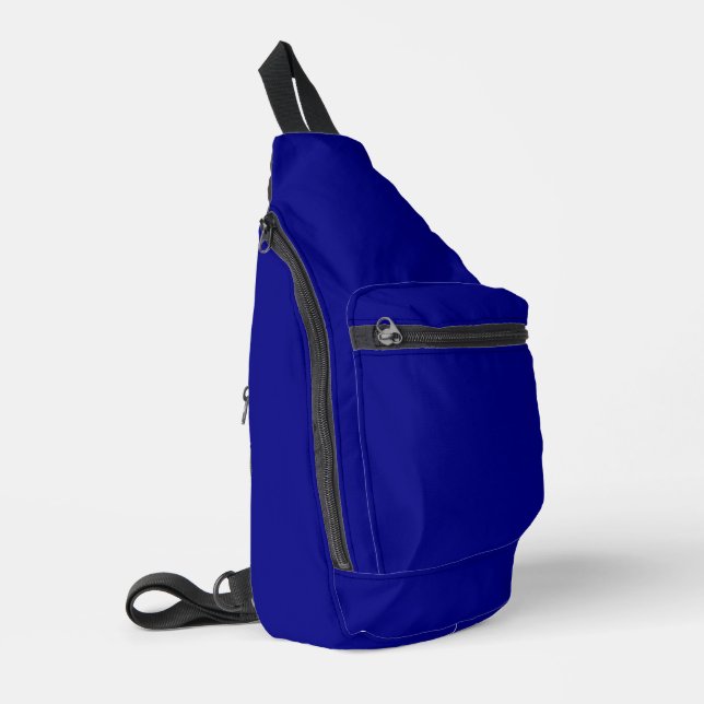 Sac À Bandoulière Couleur uni bleu marine (Coin gauche)