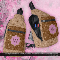 Country Girl Rustique motif floral rose Brown
