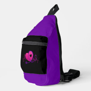 Sac À Bandoulière Courbe cardiaque avec stéthoscope Médicale 2