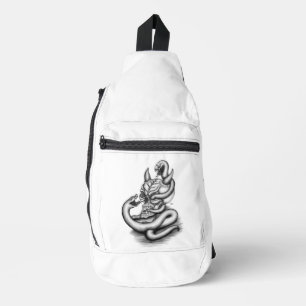 Sac À Bandoulière Crâne - Tête diabolique avec serpent