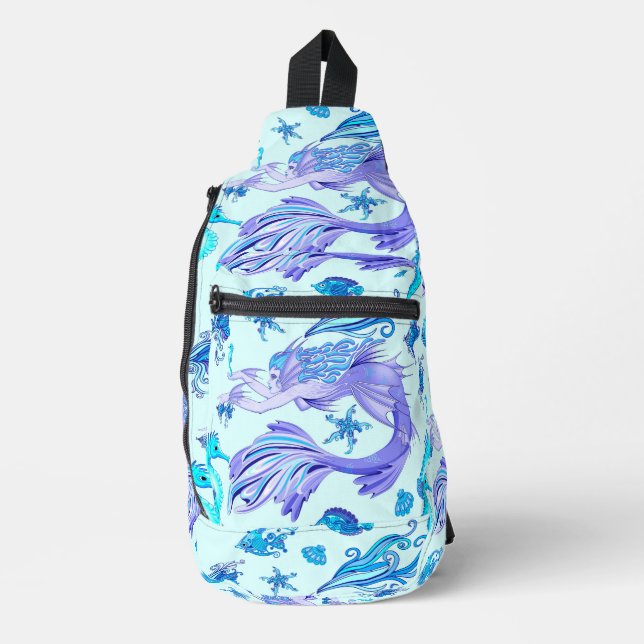 Sac À Bandoulière Créature de la fée mauve de sirène (Recto)