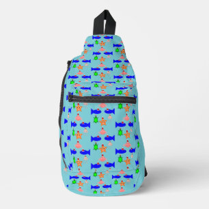 Sac À Bandoulière Créatures de la mer de Noël