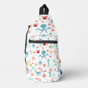 Sac À Bandoulière Créatures marines sous-marines fantaisistes