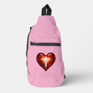 Sac À Bandoulière Croix et Cœur