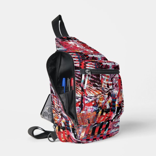 Sac À Bandoulière Crossbody Bag – Fragmented Pulse (Ouvrir)