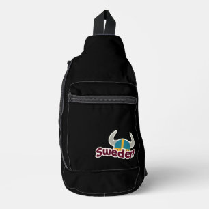 Sac À Bandoulière Culture suédoise Buffalo head Suède logo noir