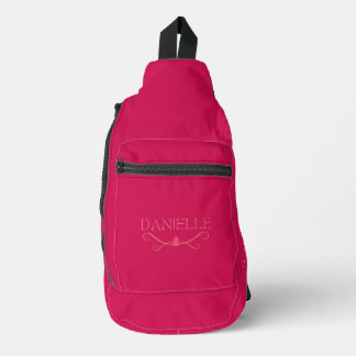 Sac À Bandoulière Cute Custom Magenta & Rose "Ballet Everyday"