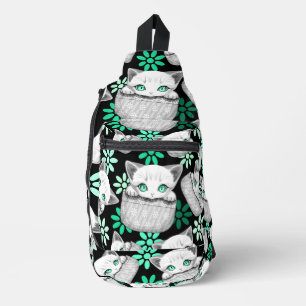 Sac À Bandoulière Cute de chat et pointe joueuse à partir d'une poch