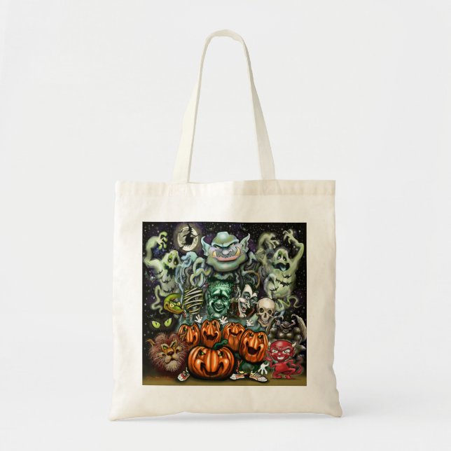 Sac à bandoulière d'art amusant Halloween (Devant)