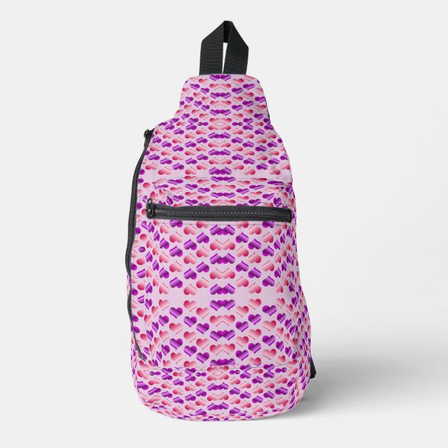 Sac À Bandoulière Des tas de coeurs (Recto)