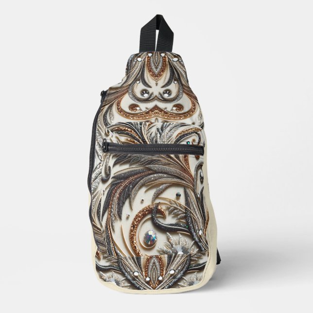 Sac À Bandoulière Design baroque glamour avec Parties scintillant et (Recto)