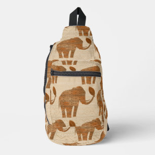 Sac À Bandoulière Design d'art tribal des éléphants
