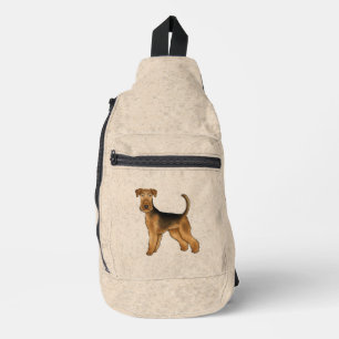 Sac À Bandoulière Dessin animé de chien Airedale Terrier Bingley Ter