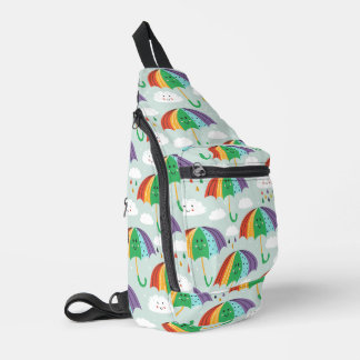 Sac À Bandoulière Dessin météorologique coloré amusant sur le thème