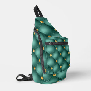 Sac À Bandoulière Diamant d'or Turquoise moderne Tufté