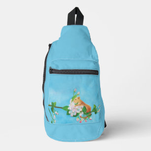 Sac À Bandoulière Dortoir commun sur une branche en fleurs