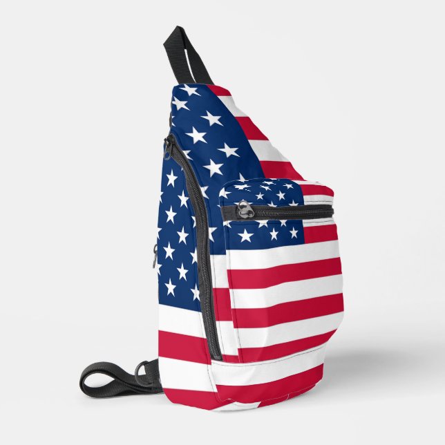 Sac À Bandoulière Drapeau américain patriotique États-Unis (Coin gauche)