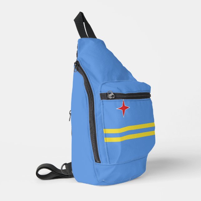 Sac À Bandoulière Drapeau d'Aruba (Coin gauche)