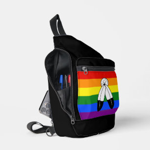 Sac À Bandoulière Drapeau de fierté bispirituel de SlipperyJoe's sym