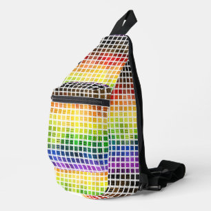 Sac À Bandoulière Drapeau de fierté gay arc-en-ciel coloré à carreau
