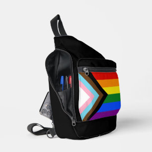 Sac À Bandoulière Drapeau de fierté Progress Pride de SlipperyJoe si