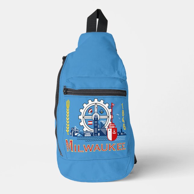 Sac À Bandoulière Drapeau de Milwaukee, Wisconsin  (Recto)