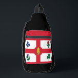Sac À Bandoulière Drapeau de Montréal (Québec)<br><div class="desc">Sling Sag avec le drapeau de Montréal,  la ville la plus peuplée de la province de Québec,  Canada. Drapeau blanc avec croix rouge,  pin blanc,  fleur de lys bleu,  rose rouge de Lancaster,  shamrock et chardon</div>