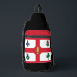 Sac À Bandoulière Drapeau de Montréal (Québec)<br><div class="desc">Sling Sag avec le drapeau de Montréal, la ville la plus peuplée de la province de Québec, Canada. Drapeau blanc avec croix rouge, pin blanc, fleur de lys bleu, rose rouge de Lancaster, shamrock et chardon</div>