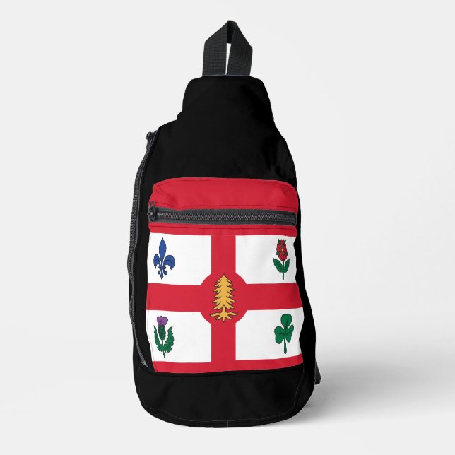 Sac À Bandoulière Drapeau de Montréal (Québec) (Recto)