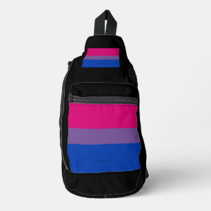 Sac À Bandoulière Drapeau SlipperyJoe's Bisexual Pride lavande-rose