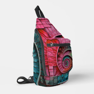 Sac À Bandoulière Dubman Designs : Mosaïque en spirale de Fibonacci