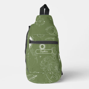 Sac À Bandoulière Elégant Art de forme verte bio pour cadeaux