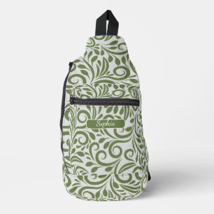 Sac À Bandoulière Elégant Art de forme verte bio pour cadeaux