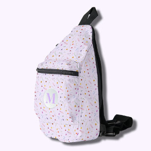Sac À Bandoulière Élégant Lavande Fleur sauvage