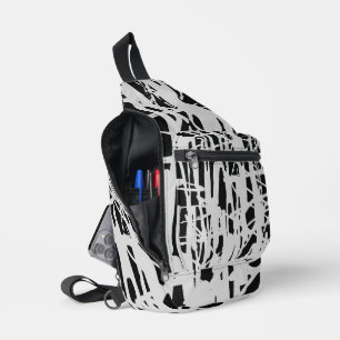 Sac À Bandoulière Élégant noir et gris simple