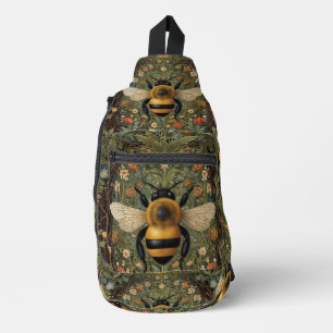 Sac À Bandoulière Élégante illustration florale botanique vintage d'