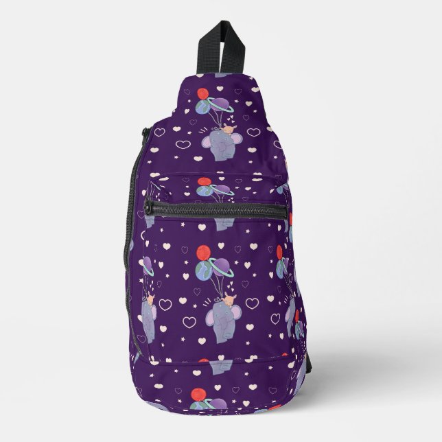 Sac À Bandoulière Élément et Lapin Montgolfière spatiale | Fantaisis (Recto)